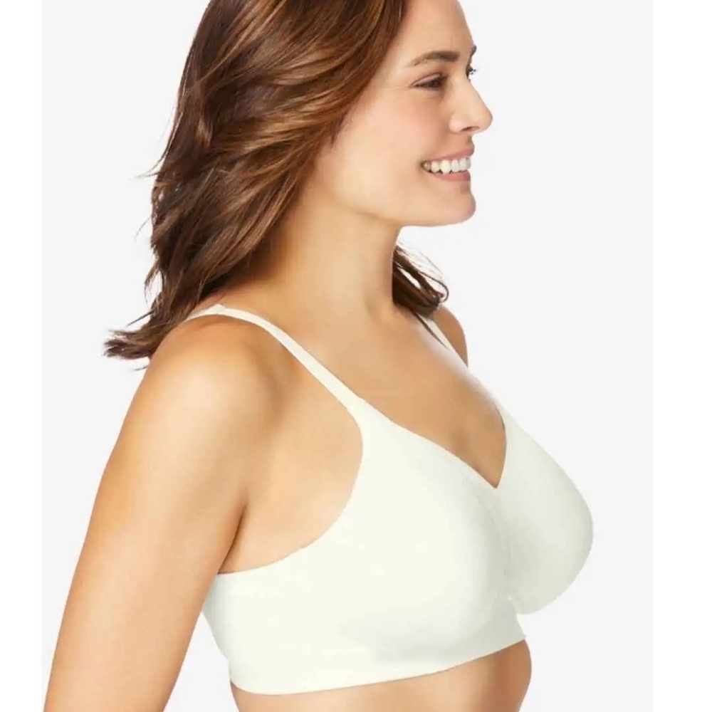 NWT Women's Black Back Smoother Wireless Bra 50D - Picture 3 of 5